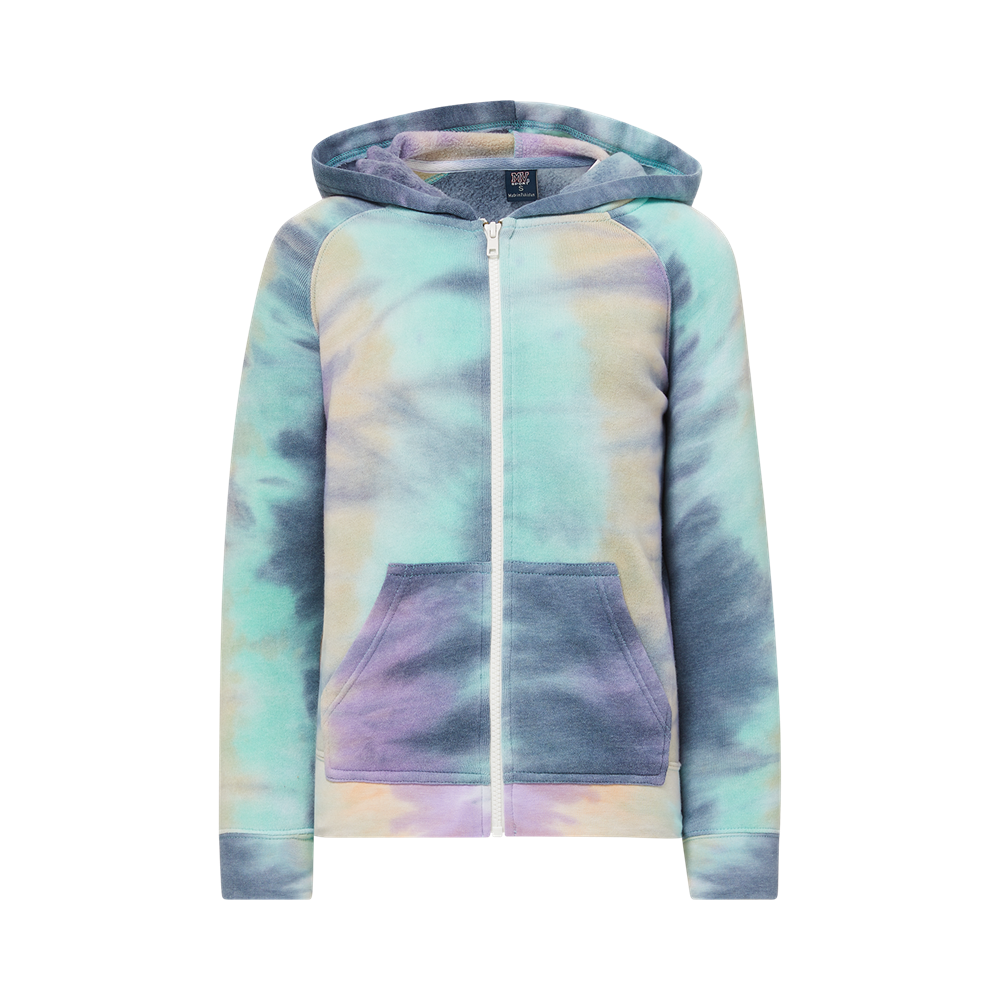Mv Sport W20150y Youth Stockton Angel Fleece Full Zip - Pastel Stripe Tie Dye