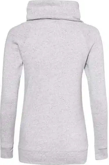 Mv Sport W20155 Womens Space-dyed Cowl Neck Sweatshirt - Ash