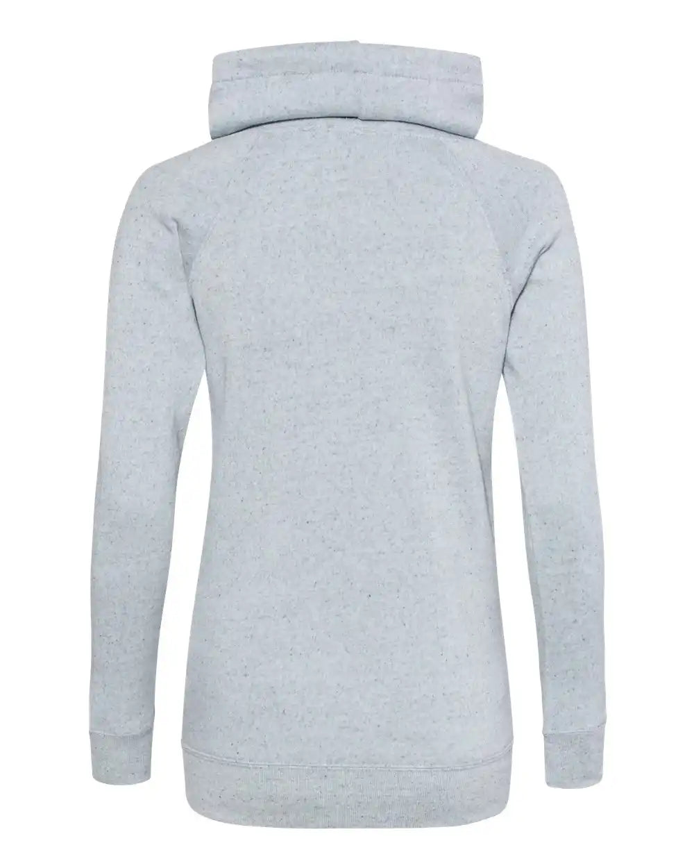 Mv Sport W20155 Women’s Space-dyed Cowl Neck Sweatshirt - Light Blue - s