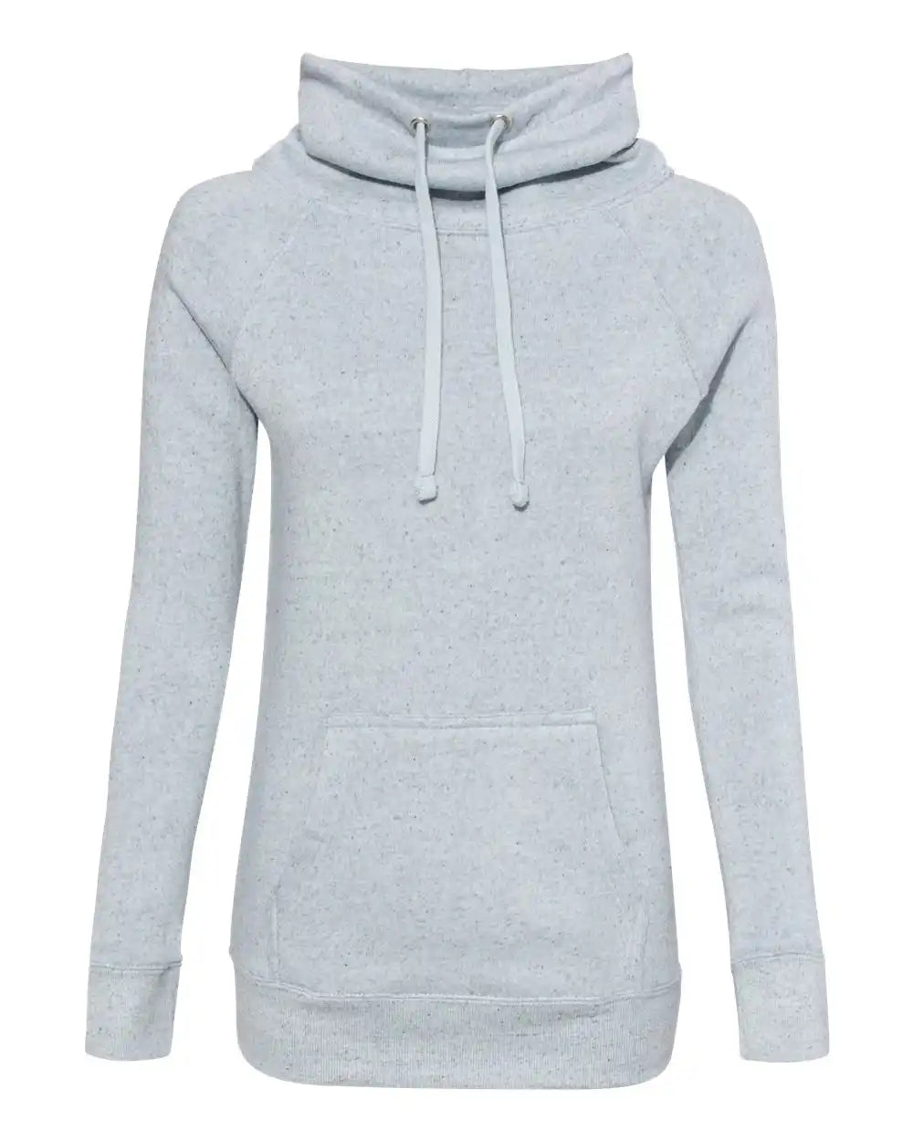 Mv Sport W20155 Women’s Space-dyed Cowl Neck Sweatshirt - Light Blue - s
