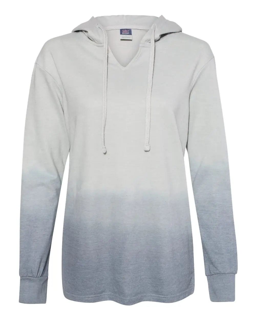 Mv Sport W20158 Women’s French Terry Ombrã Hooded Sweatshirt - W20185 - Grayscale