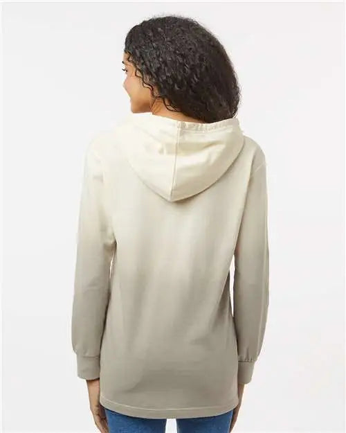 Mv Sport W20158 Women’s French Terry Ombré Hooded Sweatshirt - W20185 - Ecru Atmosphere