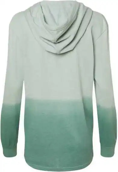 Mv Sport W20185 Women’s French Terry Ombr Hooded Sweatshirt - Greenstone Jungle Green
