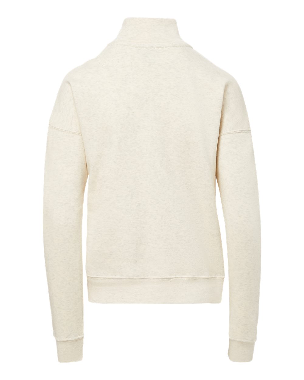 Mv Sport W20189 Women’s Cloud Fleece Quarter-zip Sweatshirt - Oatmeal