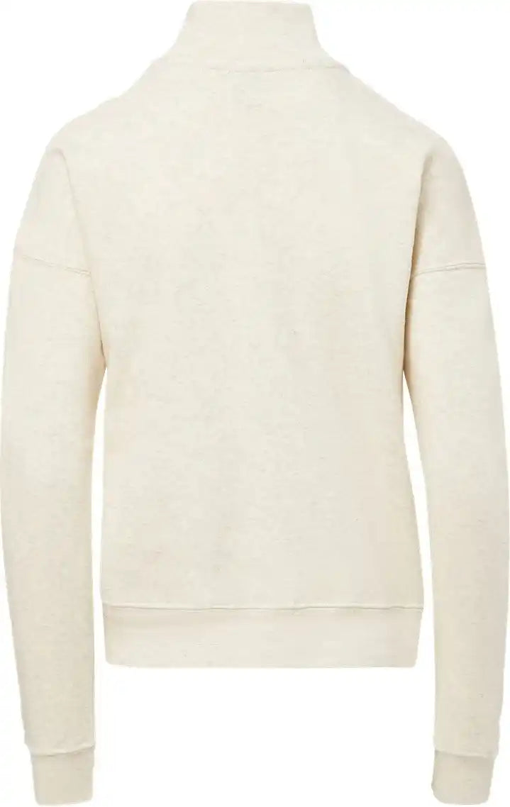Mv Sport W20189 Women’s Cloud Fleece Quarter-zip Sweatshirt - Oatmeal - s