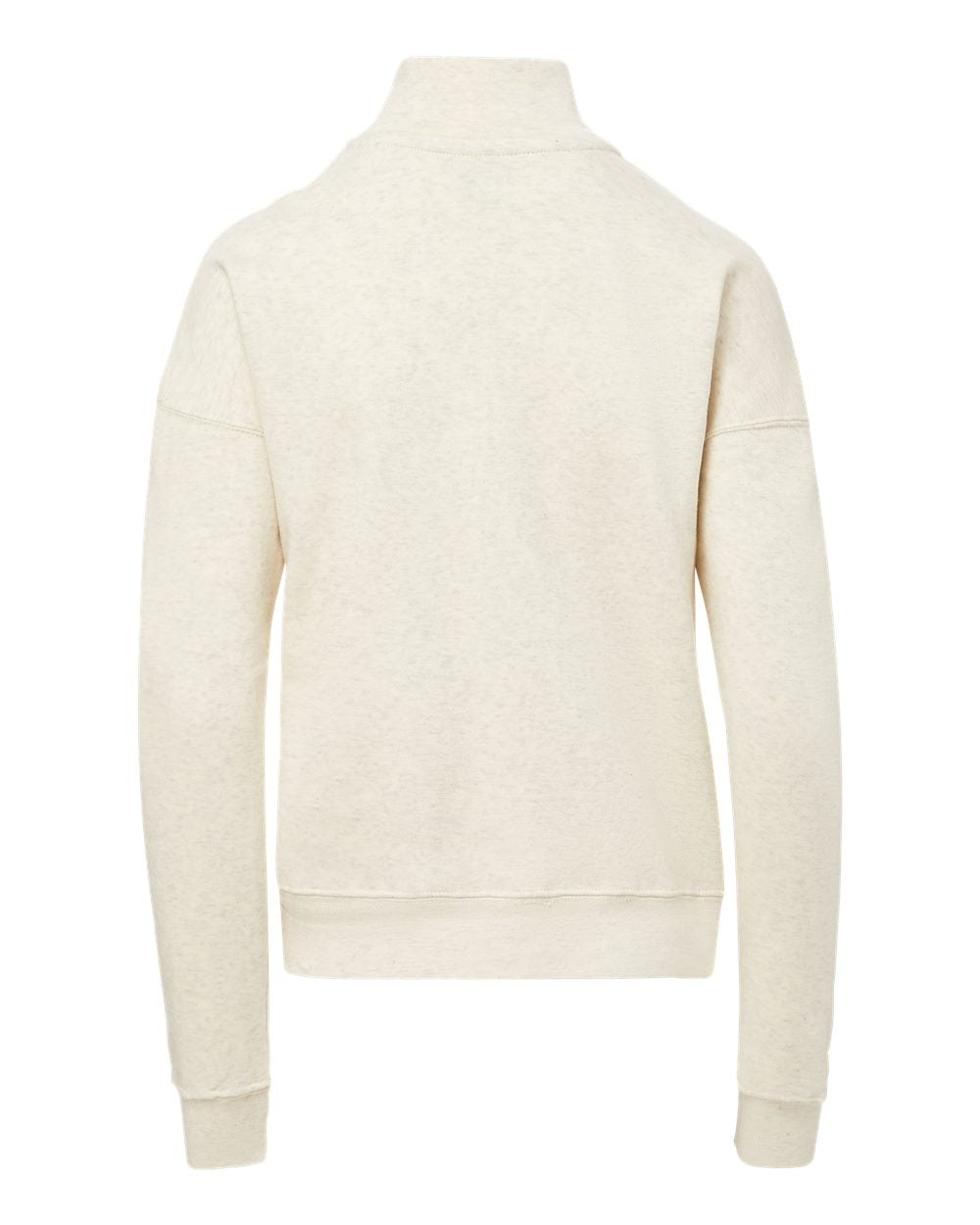 Mv Sport W20189 Women’s Cloud Fleece Quarter-zip Sweatshirt - Oatmeal