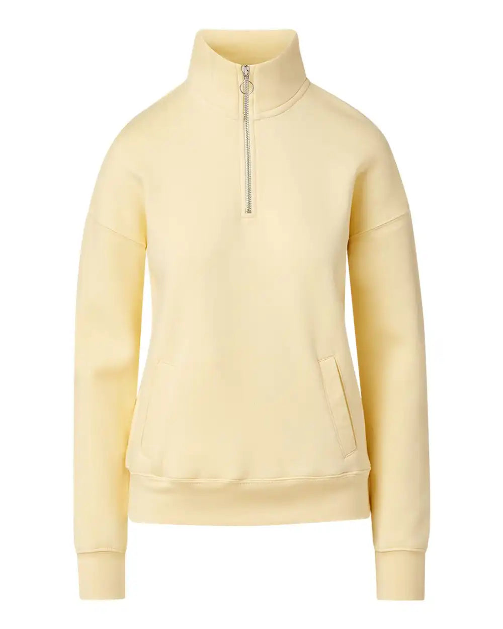 Mv Sport W20189 Women’s Cloud Fleece Quarter-zip Sweatshirt - Sun Ray - s