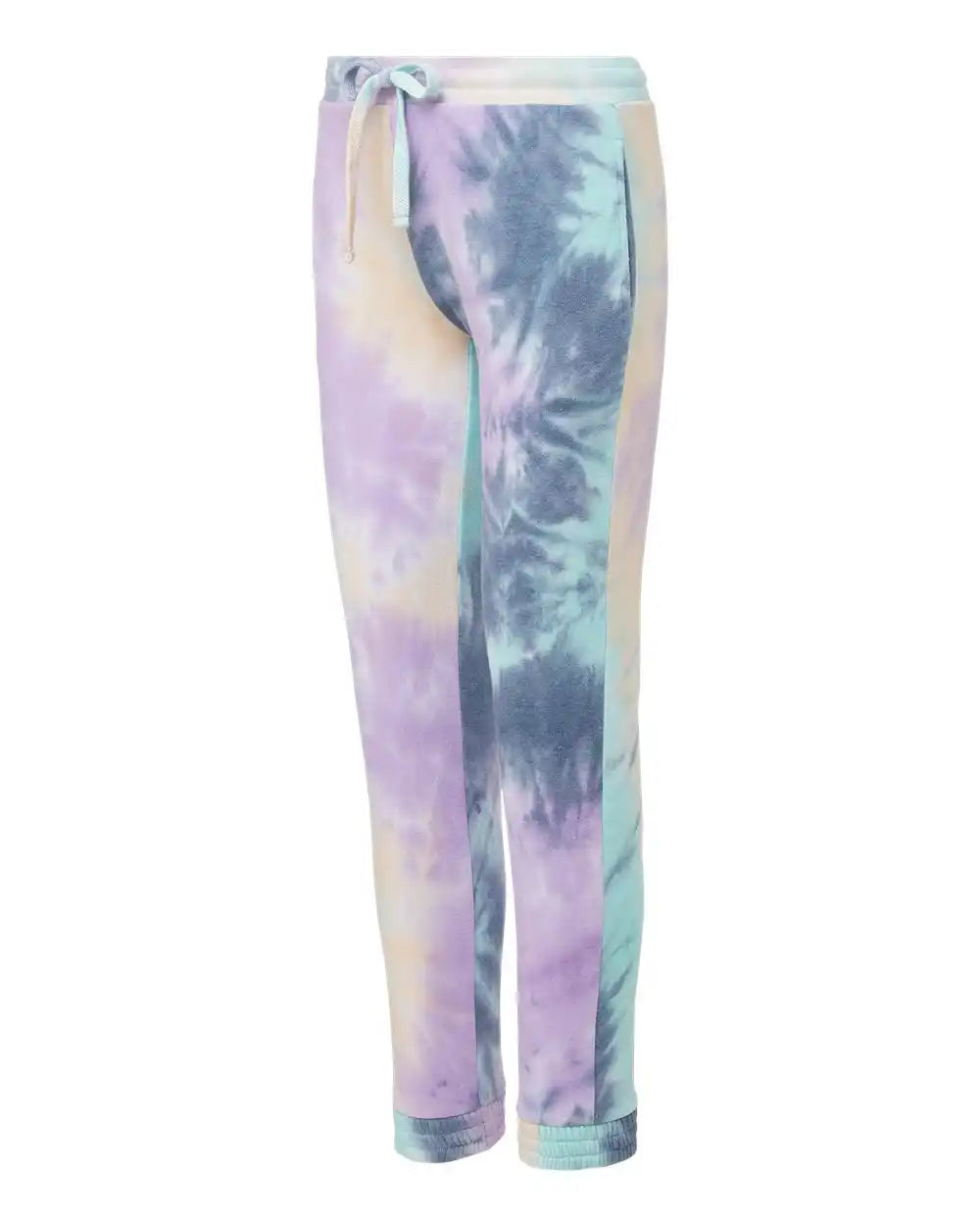 Mv Sport W20199 Women’s Jamie Angel Fleece Sweatpants - Pastel Tie Dye