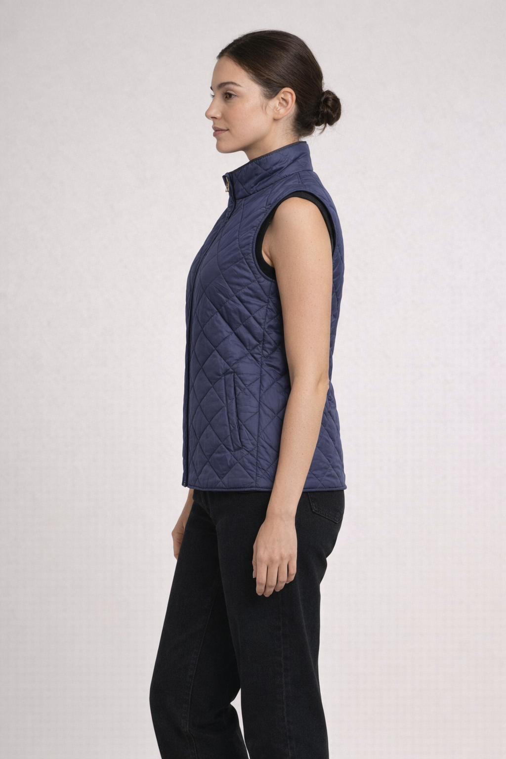 Mv Sport W207359 Wp Vintge Ladies Quilt Vest - Navy