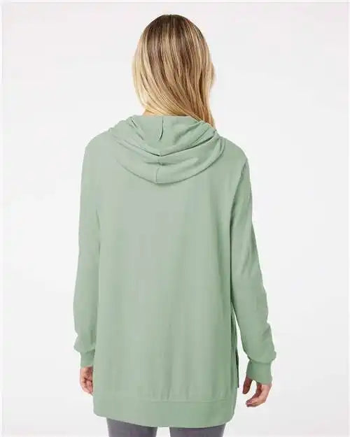 Mv Sport W21404 Women’s Sueded Jersey Hooded Sweatshirt - Greenstone