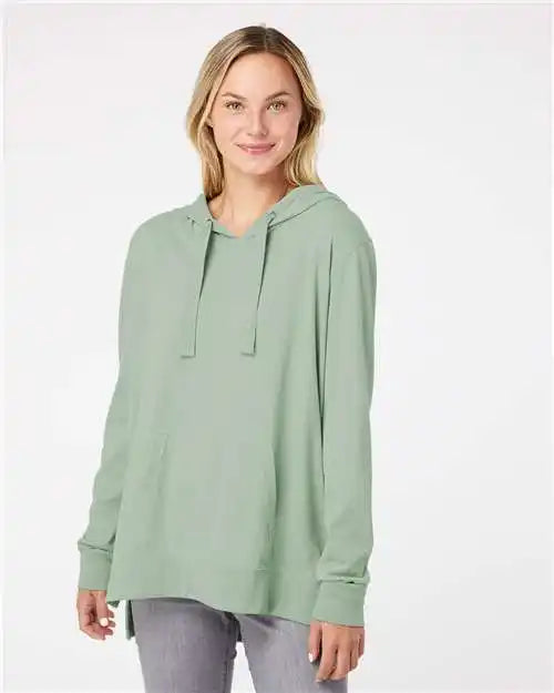 Mv Sport W21404 Women’s Sueded Jersey Hooded Sweatshirt - Greenstone
