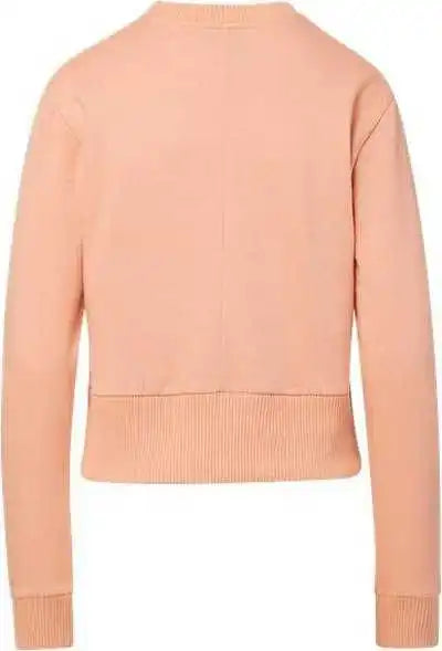Mv Sport W22106 Women’s Cloud Fleece Crop Crewneck Sweatshirt - Creamsicle