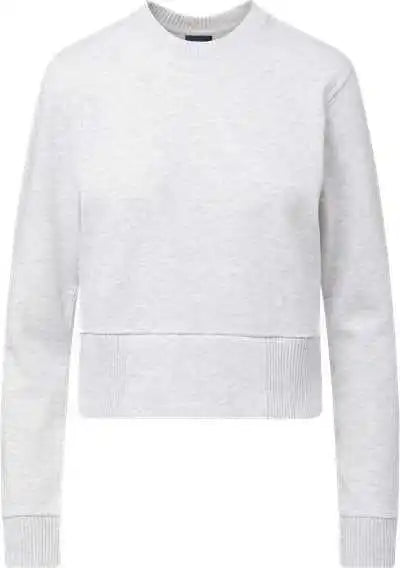 Mv Sport W22106 Women’s Cloud Fleece Crop Crewneck Sweatshirt Ash