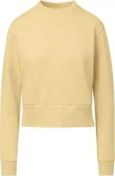 Mv Sport W22106 Women’s Cloud Fleece Crop Crewneck Sweatshirt Sun Ray