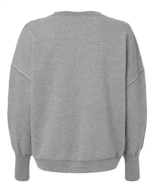 Mv Sport W22712 Women’s Sueded Fleece Crewneck Sweatshirt Charcoal