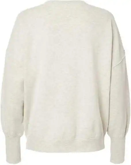 Mv Sport W22712 Women’s Sueded Fleece Crewneck Sweatshirt Oatmeal