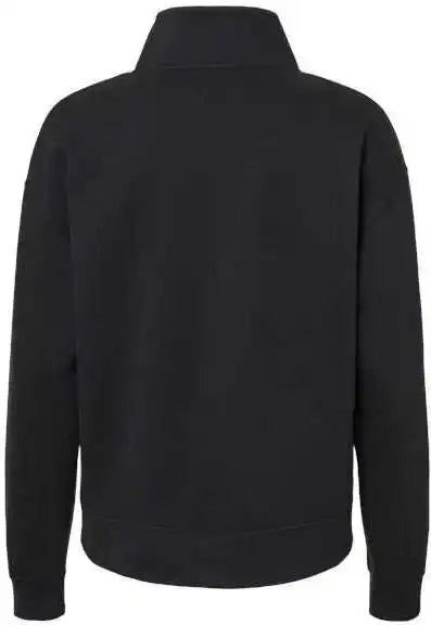 Mv Sport W22713 Women’s Sueded Fleece Quarter Zip Sweatshirt Black
