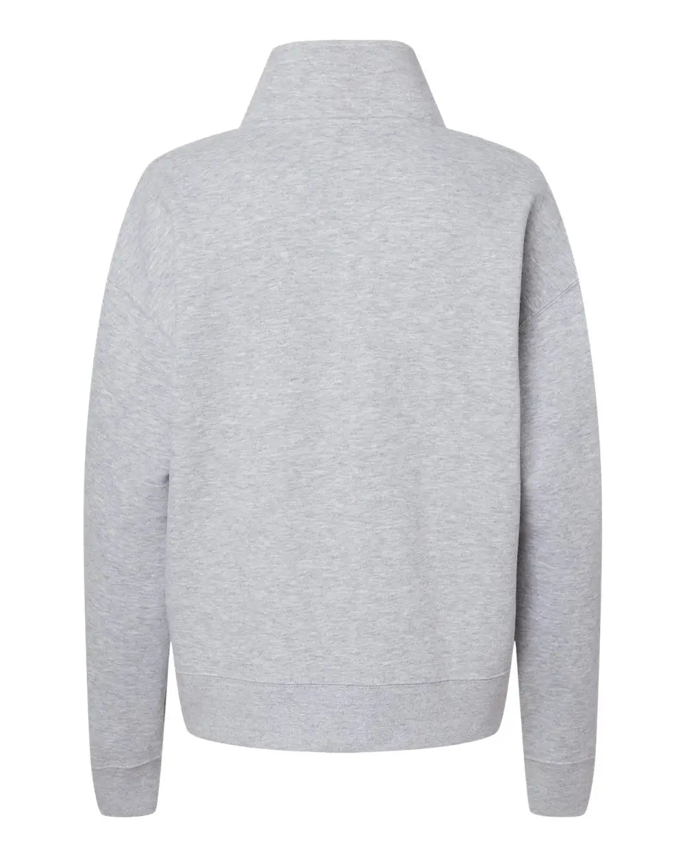 Mv Sport W22713 Women’s Sueded Fleece Quarter-zip Sweatshirt - Heather Grey