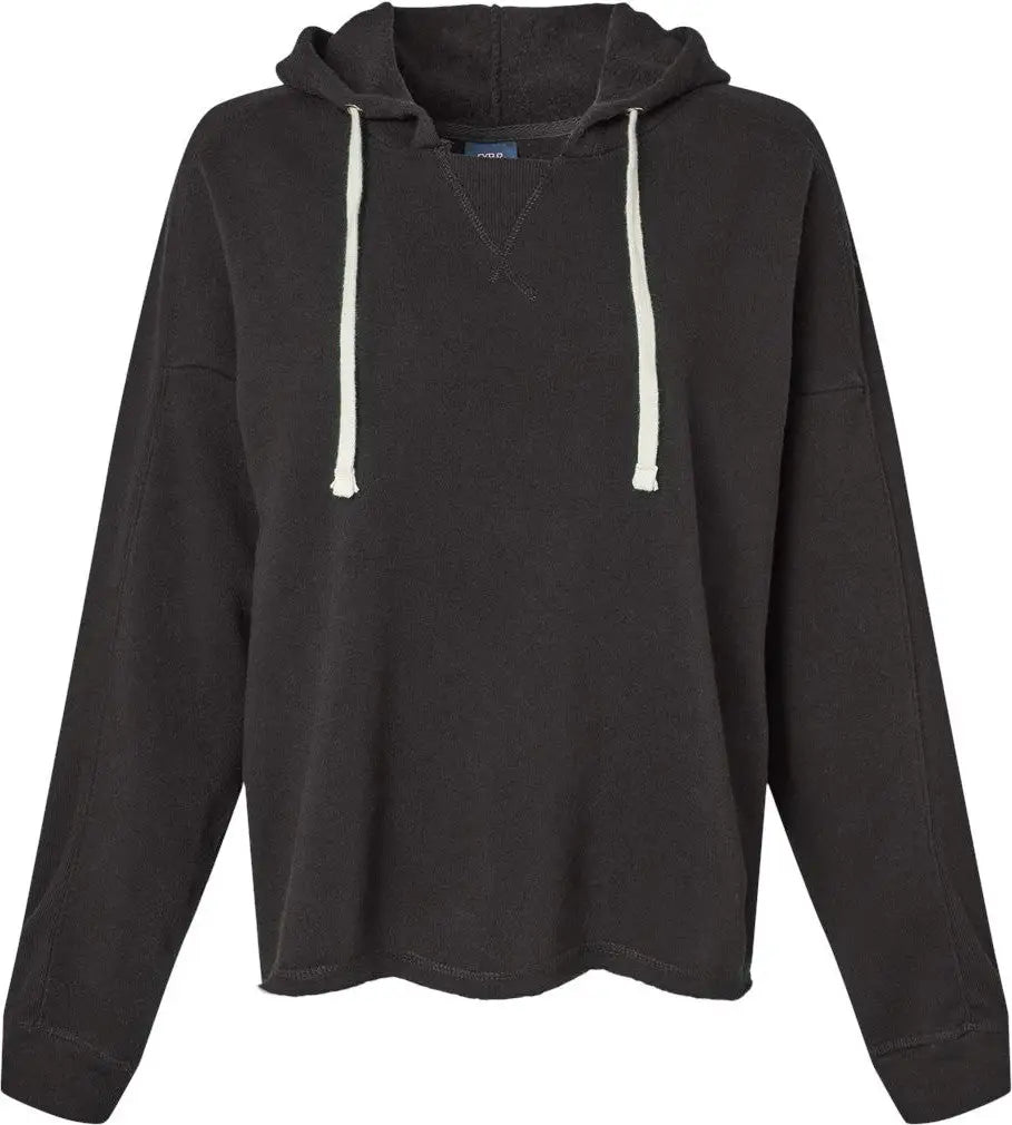 Mv Sport W23101 Women’s Angel Fleece Crop Hooded Sweatshirt - Black - s