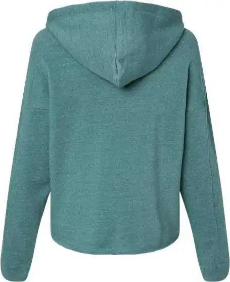 Mv Sport W23101 Women’s Angel Fleece Crop Hooded Sweatshirt - Mallard Green