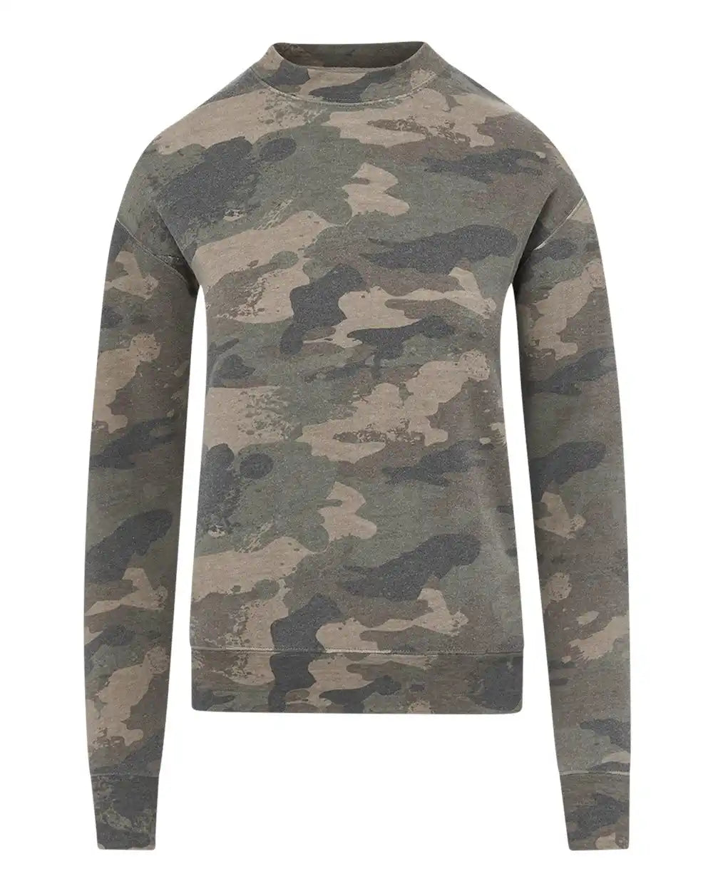 Mv Sport W23140 Women’s Raelynn Cloud Fleece Crewneck Sweatshirt - Faded Camo - s