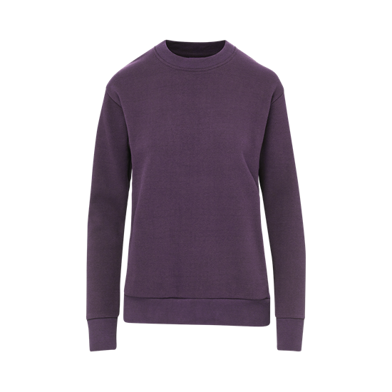 Mv Sport W23140 Women’s Raelynn Cloud Fleece Crewneck Sweatshirt - Eggplant