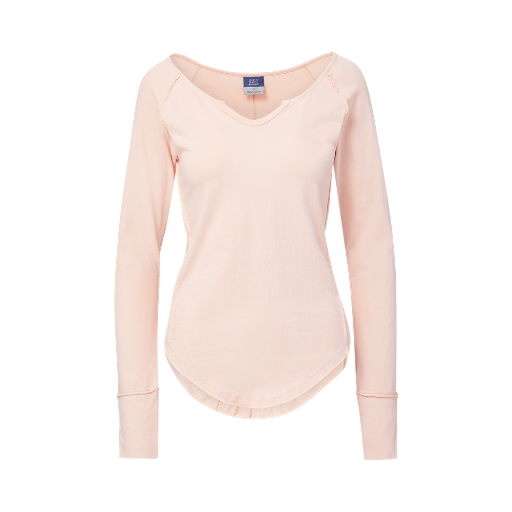 Mv Sport W23411 Libby Long Sleeve Tee - Cameo Pink