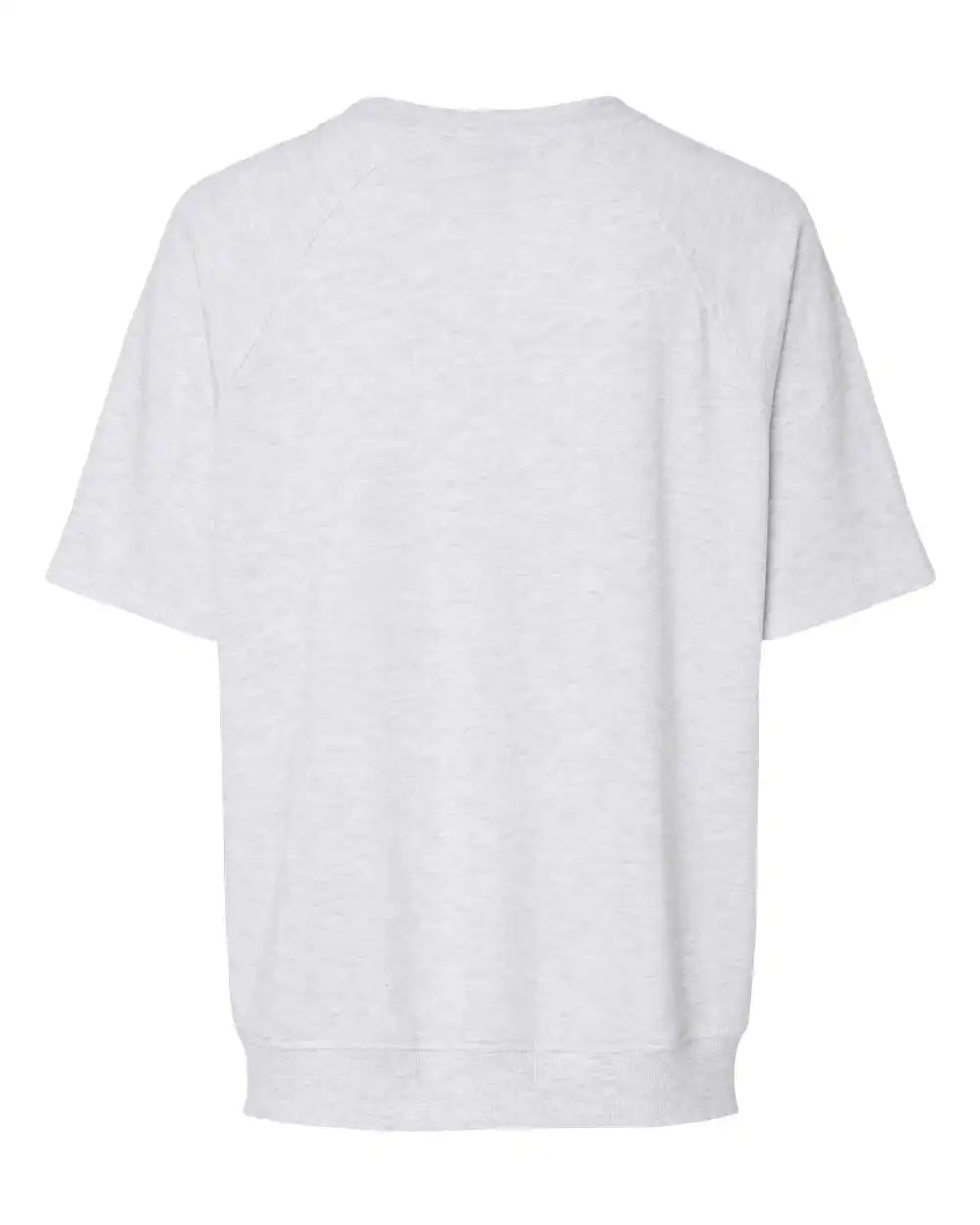 Mv Sport W23711 Women’s French Terry Short Sleeve Crewneck Pullover - Ash - s