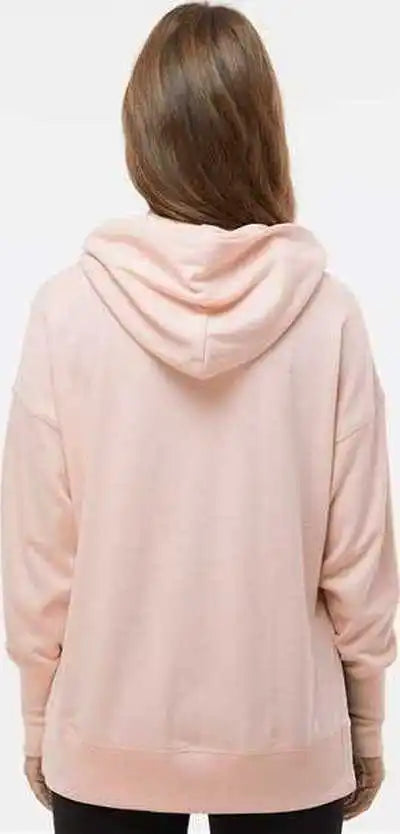 Mv Sport W23720 Women’s French Terry Hooded Sweatshirt - Cameo Pink