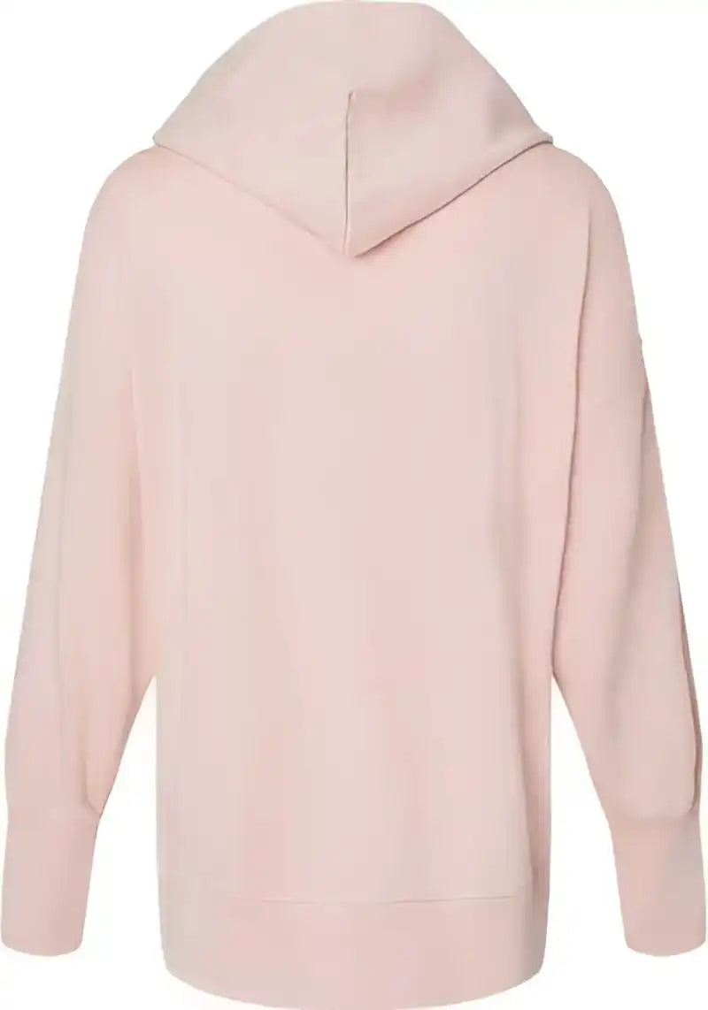 Mv Sport W23720 Women’s French Terry Hooded Sweatshirt Cameo Pink