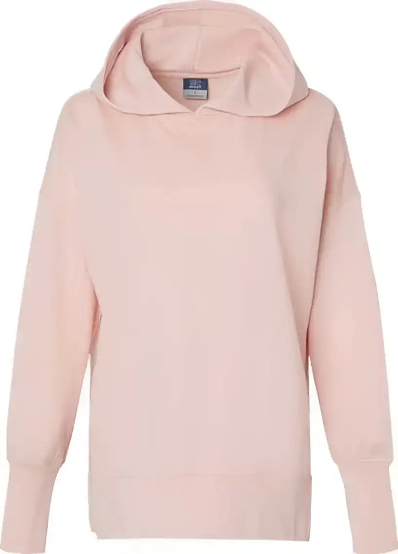 Mv Sport W23720 Women’s French Terry Hooded Sweatshirt Cameo Pink