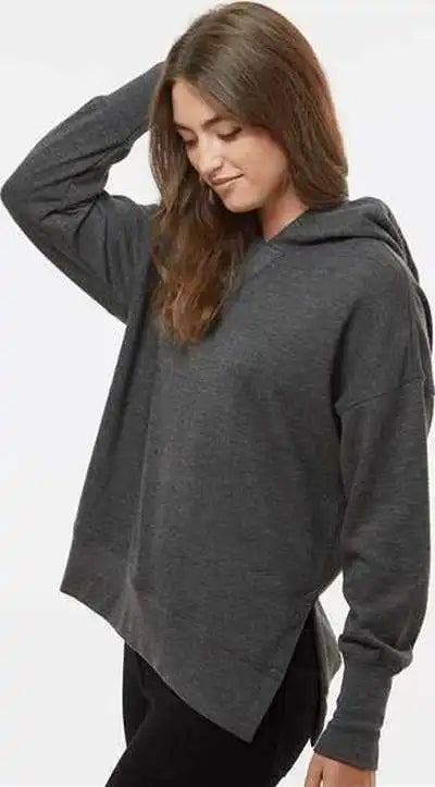 Mv Sport W23720 Women’s French Terry Hooded Sweatshirt - Charcoal