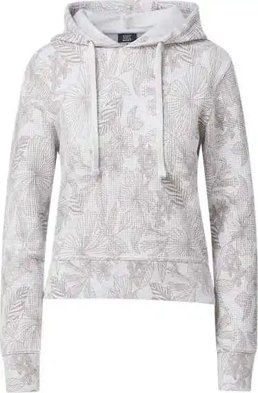 Mv Sport W24105 Women’s Maddie Floral Print Hooded Sweatshirt - Ash