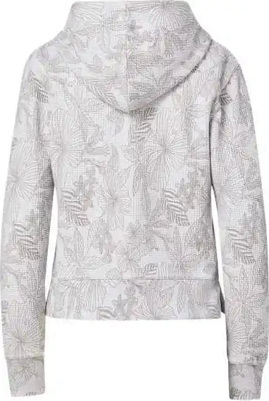 Mv Sport W24105 Women’s Maddie Floral Print Hooded Sweatshirt - Ash