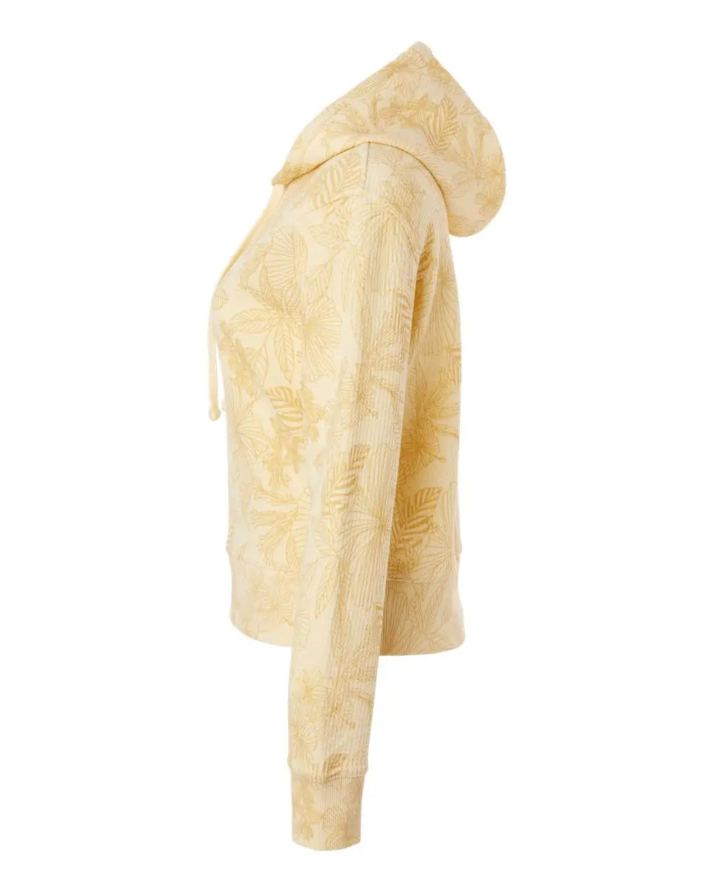 Mv Sport W24105 Women’s Maddie Floral Print Hooded Sweatshirt - Sun Ray