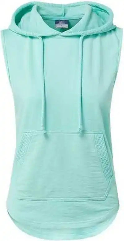 Mv Sport W24131 Women’s Kinsley Sleeveless Hooded Sweatshirt Oasis