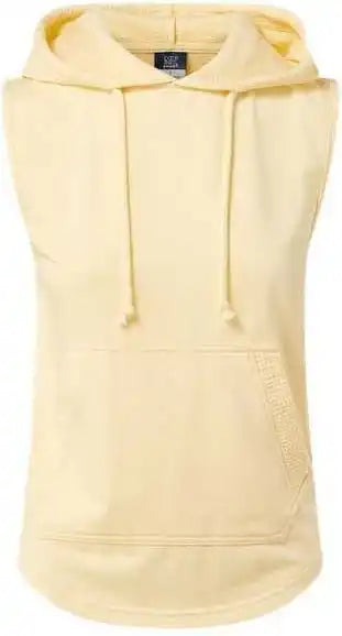Mv Sport W24131 Women’s Kinsley Sleeveless Hooded Sweatshirt - Sun Ray