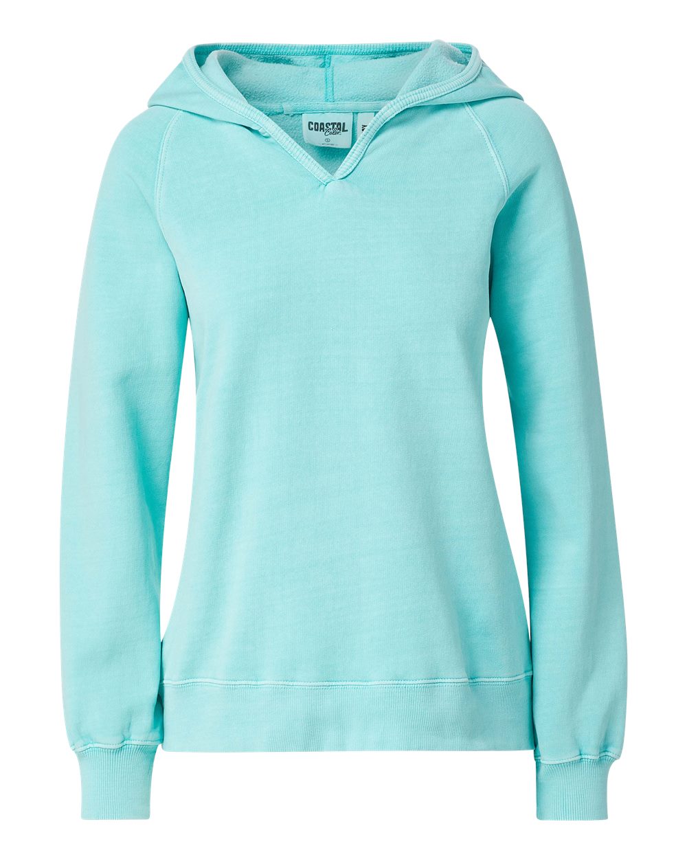 Mv Sport W24707 Women’s Coastal Color Hooded Sweatshirt - Barbados Blue