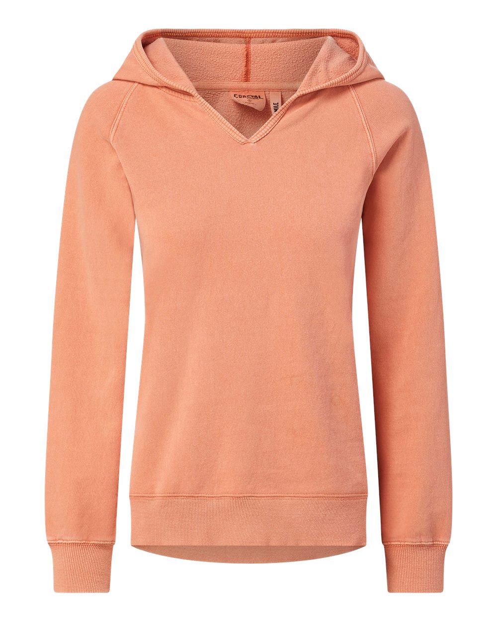 Mv Sport W24707 Women’s Coastal Color Hooded Sweatshirt - Tangy Tangerine
