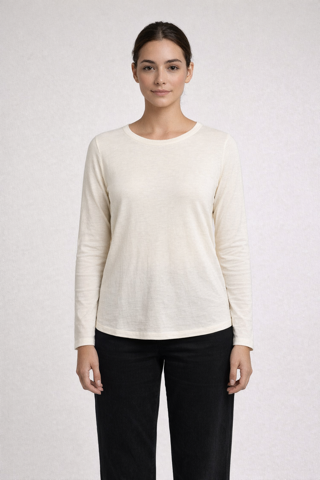 Mv Sport W24726 Tori Slub Long Sleeve Tee - Ecru