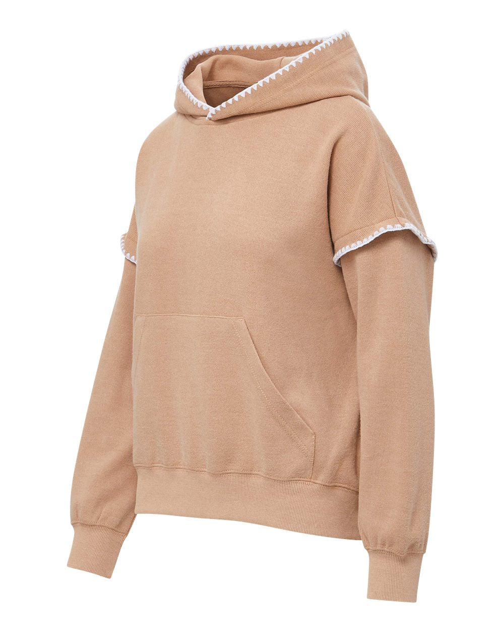 Mv Sport W25115 Women’s Mood & Vibe Teegan Crafty Hooded Sweatshirt - Praline