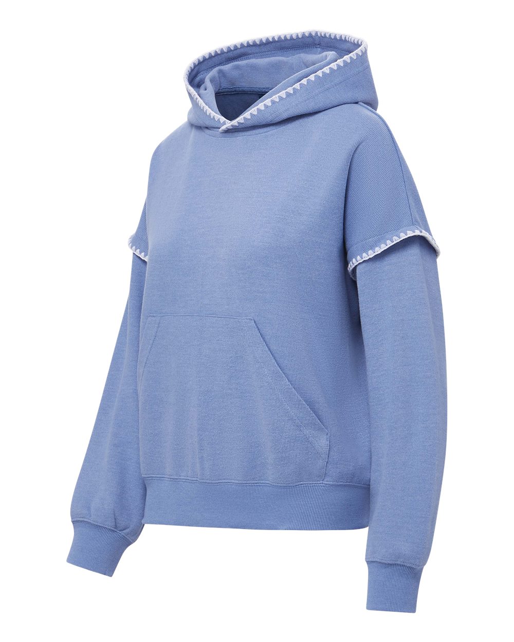 Mv Sport W25115 Women’s Mood & Vibe™ Teegan Crafty Hooded Sweatshirt - Blue Iris