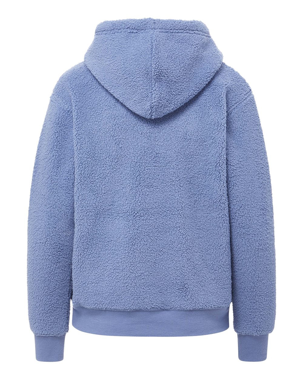 Mv Sport W25122 Women’s Starla Sherpa Hooded Pullover - Blue Iris