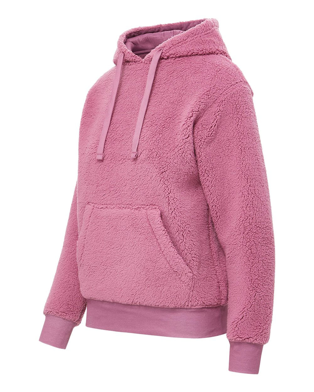 Mv Sport W25122 Women’s Starla Sherpa Hooded Pullover - Dusk Orchid