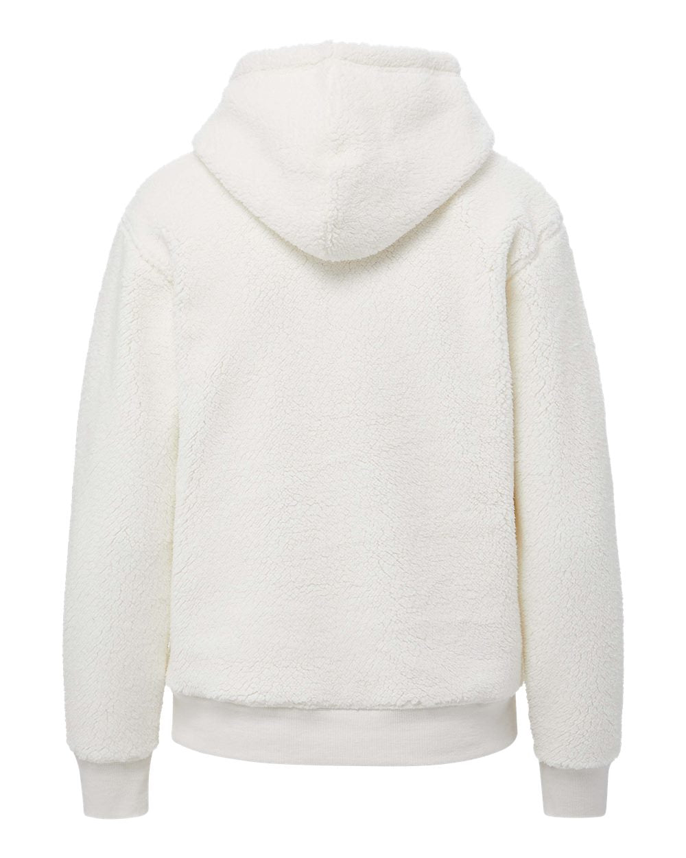 Mv Sport W25122 Women’s Starla Sherpa Hooded Pullover - Ivory