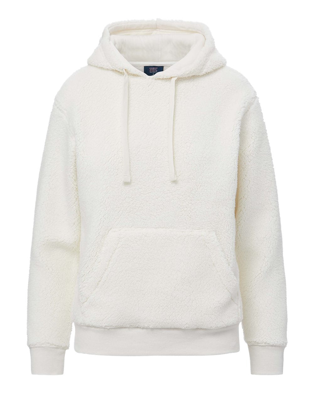 Mv Sport W25122 Women’s Starla Sherpa Hooded Pullover - Ivory