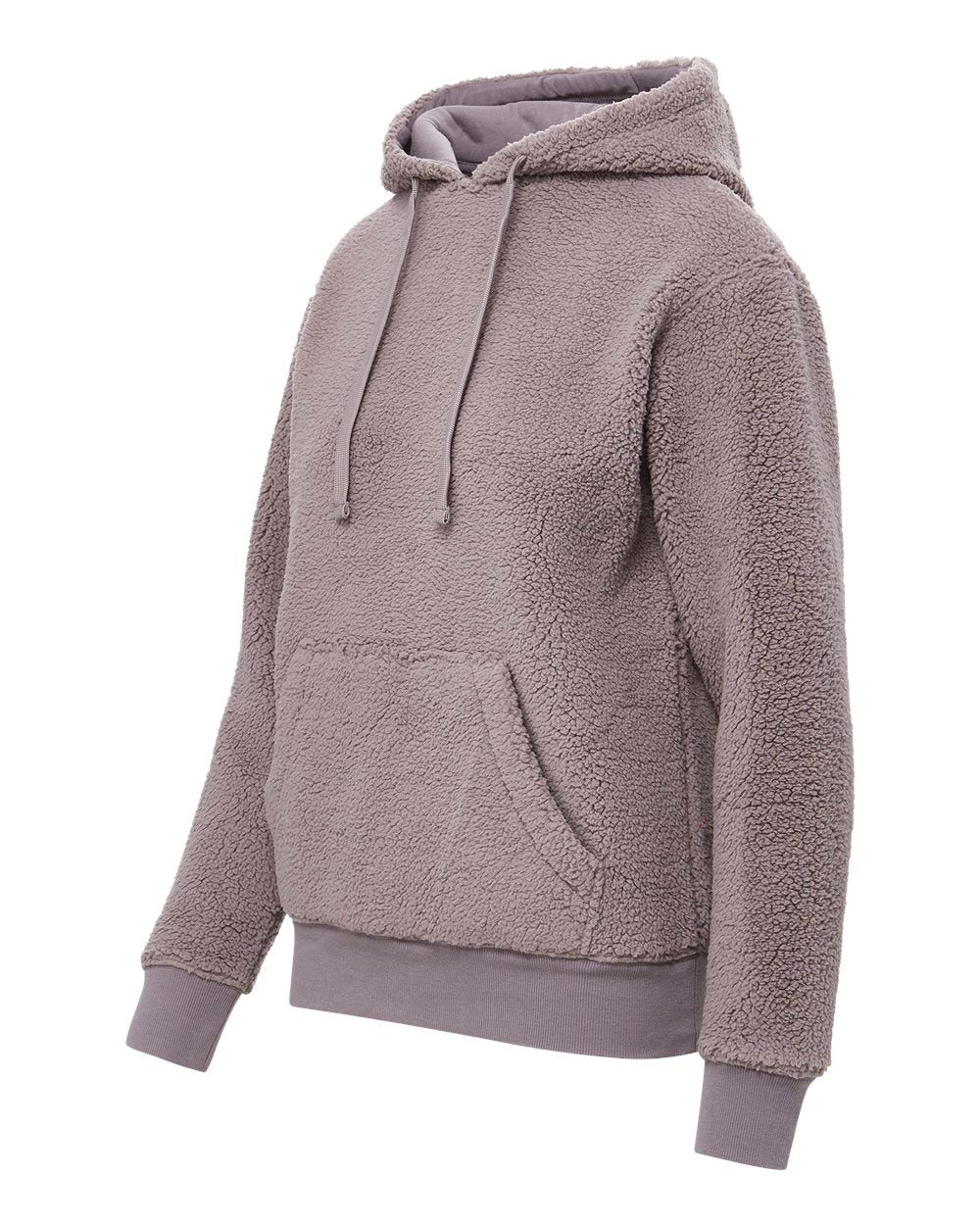 Mv Sport W25122 Women’s Starla Sherpa Hooded Pullover - Smokey Taupe
