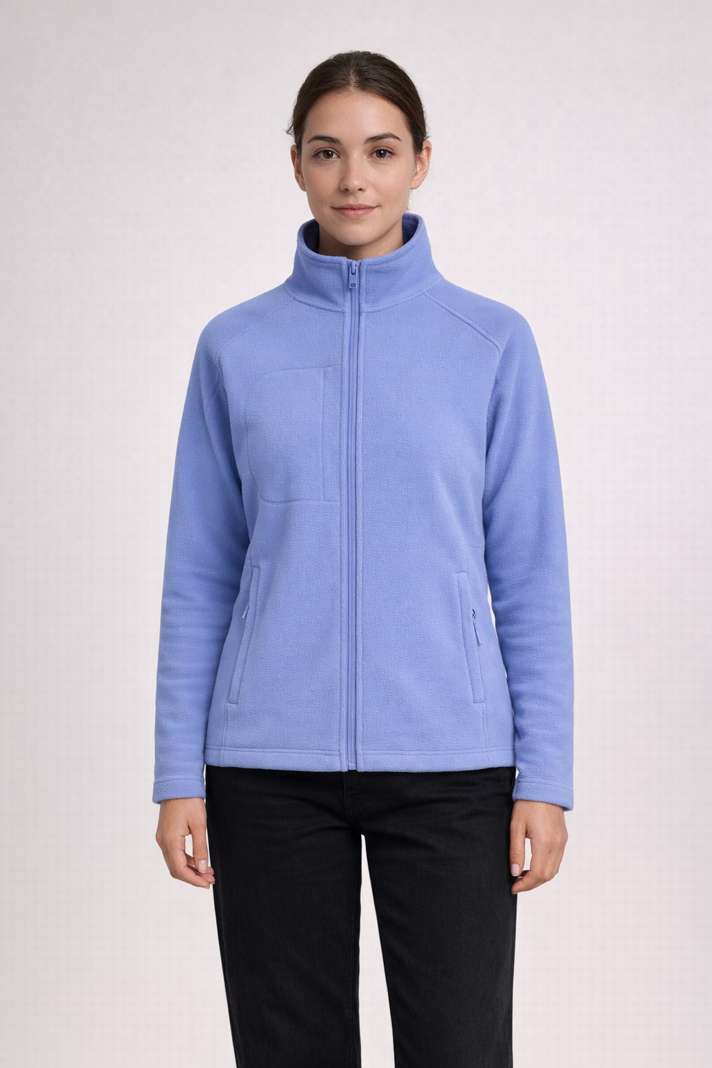 Mv Sport W25141 Whisper Fleece Ladies Full Zip Jacket - Iris