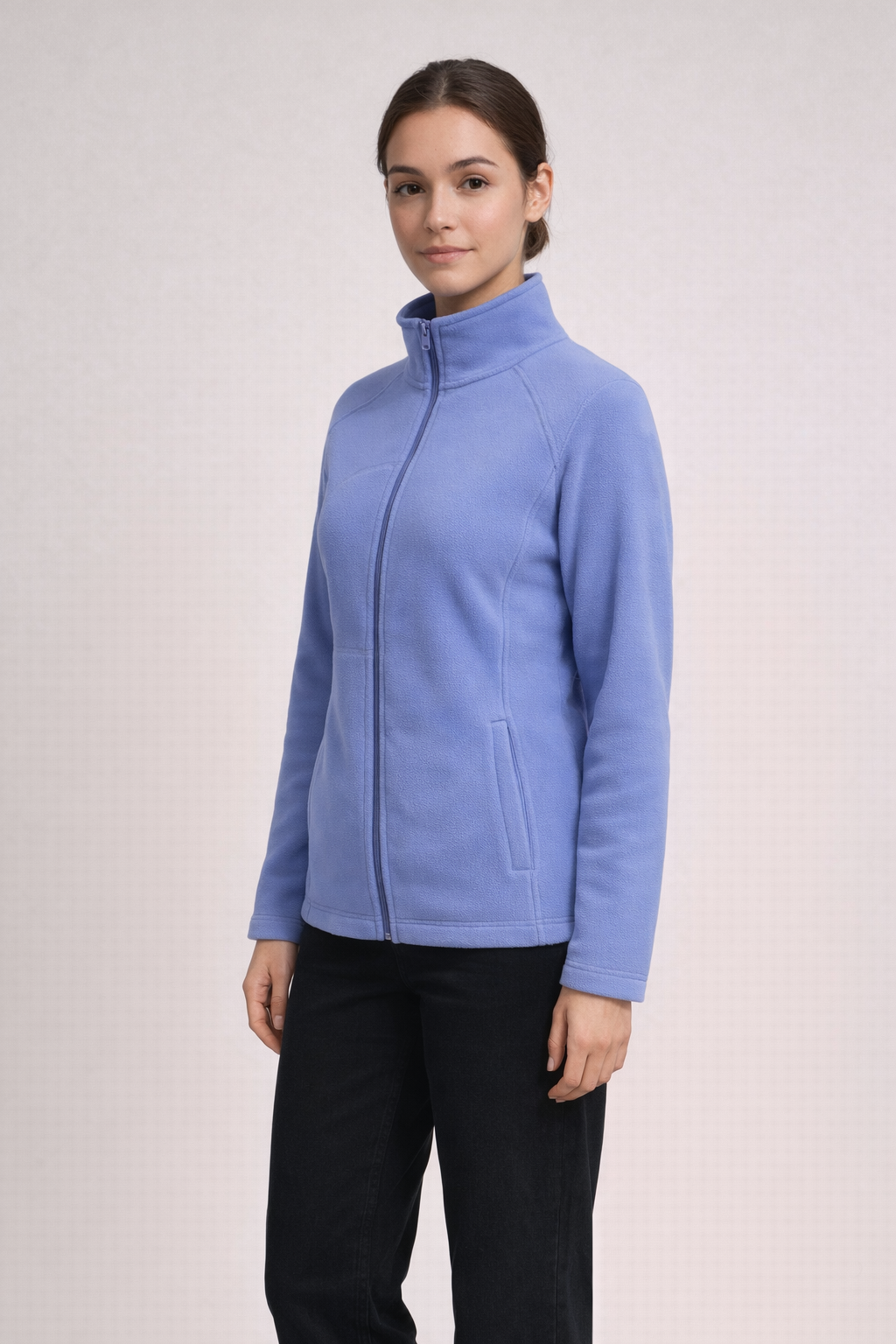 Mv Sport W25141 Whisper Fleece Ladies Full Zip Jacket - Iris