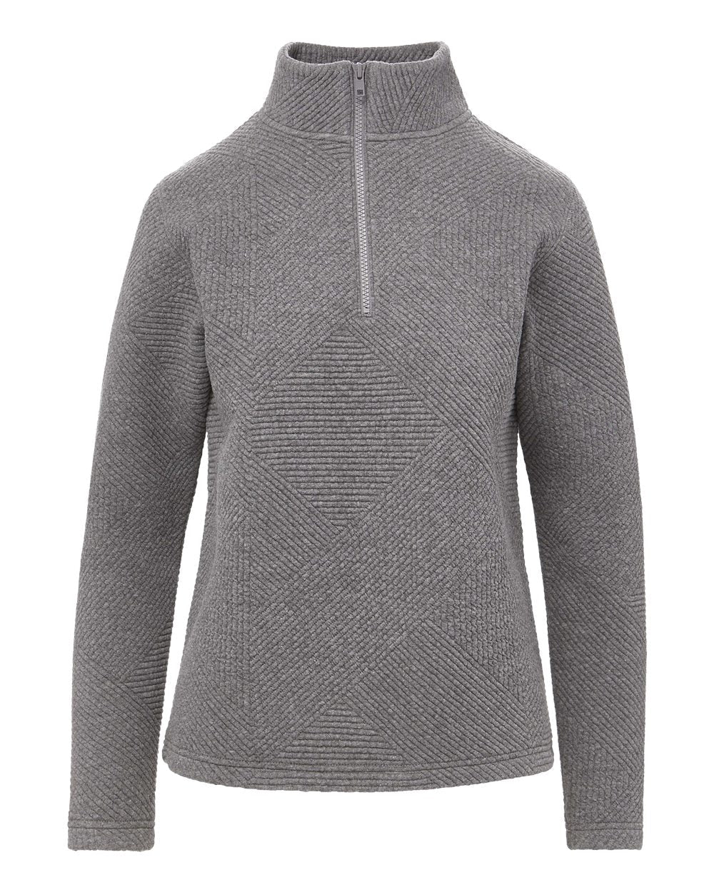Mv Sport W25145 Women’s Zelda Zig Zag Quarter-zip Pullover - Graphite